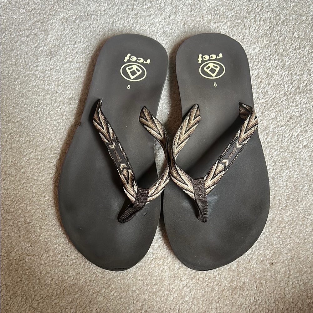 Reef Black and Tan Flip Flops